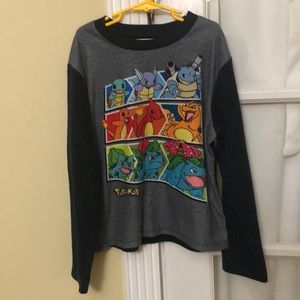 Boys size 12 Pokémon fleece long sleeve shirt